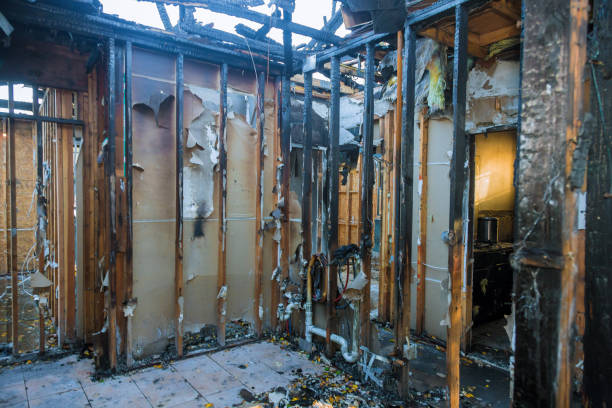 Professional Emergency Fire Damage Restoration technician working in Preston, MN